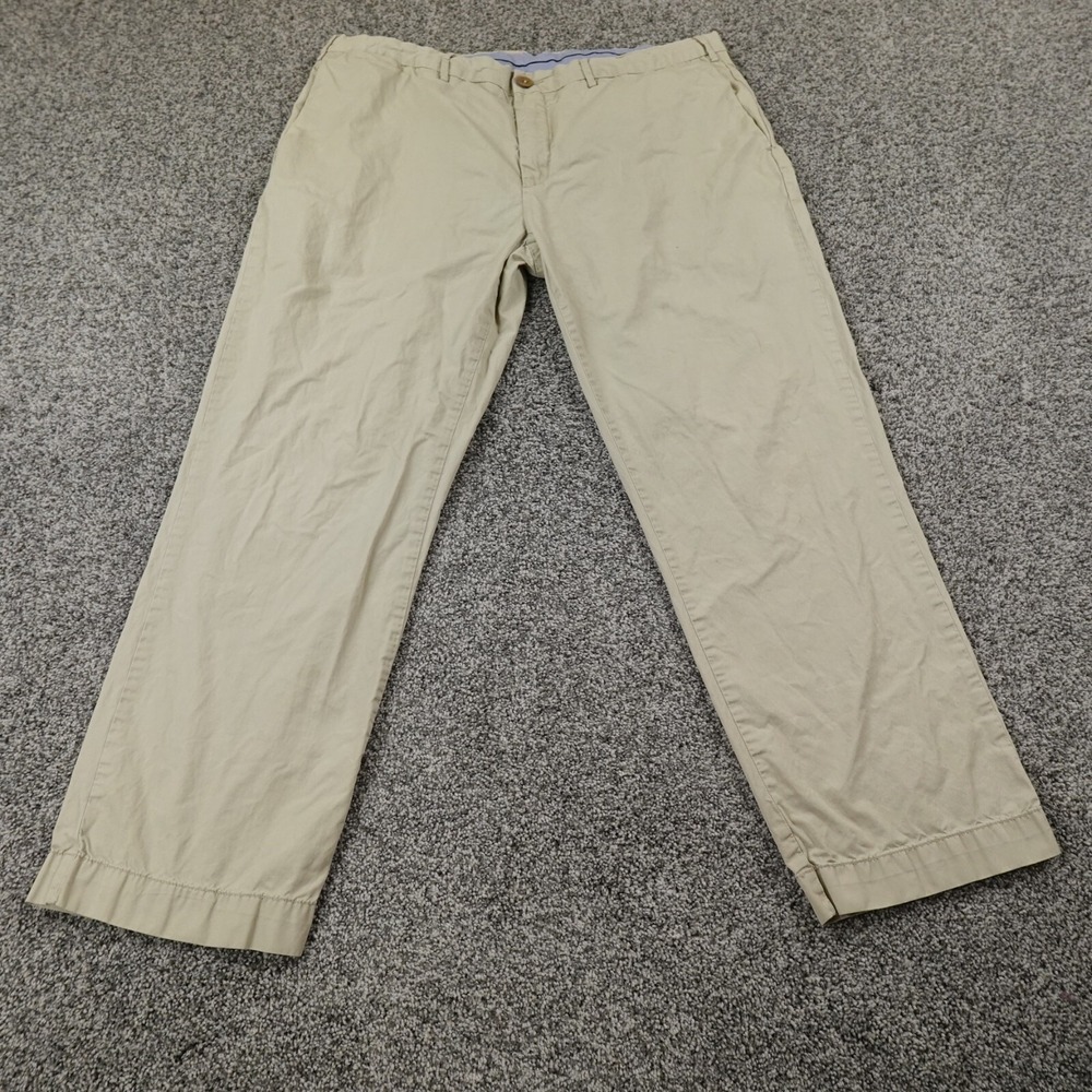 VTG Ralph Lauren‎ Polo Pants Mens 40X30 Beige Chino Trouser Classic Flat Front